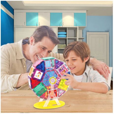 Picasso Tiles Magnetic Ferris Wheel Building Set 63Τμχ (PT01) (4)