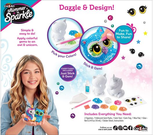 Cra-Z-Art Shimmer'N Sparkle 3D Crystal Gem Creations (65667) (6)