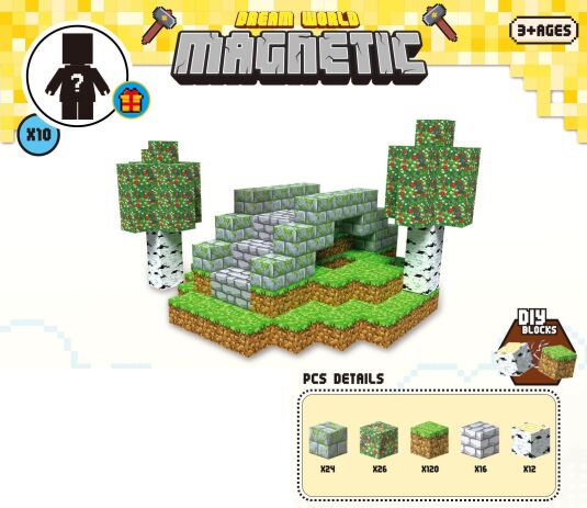BW Σετ Magnetic Blocks Dream World 208Τμχ (23765-B42) (1)