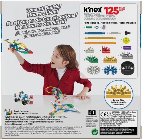 Basic Fun K'Nex Σετ Beginner Builds-125 Τμχ (80206) (1)