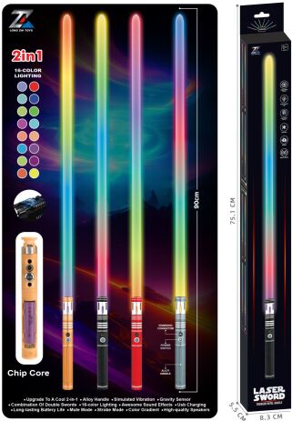 BW Σπαθί B/O Laser Sword With USB & Light 90cm-4 Σχέδια-Τμχ (8816-132) (0)