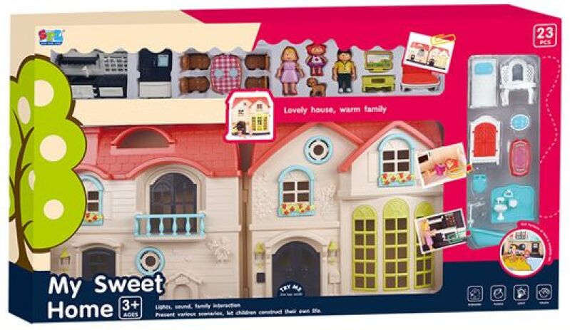 BW My Sweet Home Doll House B/O With Light & Sound (16848) (1)