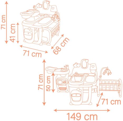 Smoby Baby Nurse Σετ Φροντίδας Μωρού Play Center (7/220394) (3)