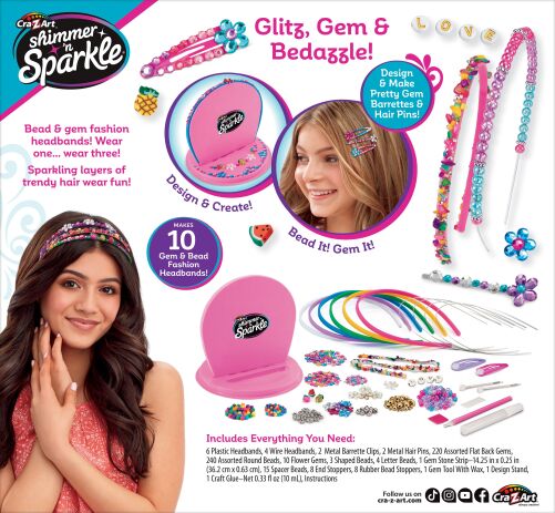 Cra-Z-Art Shimmer'N Sparkle Sparkling Headbands & Barrettes (65595) (6)