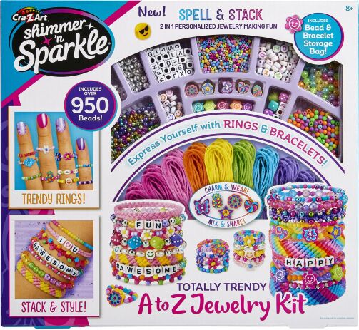 Cra-Z-Art Shimmer 'N Sparkle Totally Trendy A-Z Jewelry Set (65664) (0)