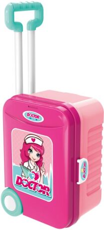 BW Σετ Ιατρικό Τρόλεϋ 3 Σε 1 Ροζ (008-955C) (3)