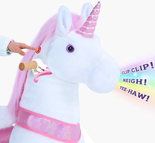 PonyCycle Ride On Μονόκερος Ροζ M-402 (Ux402) (2)