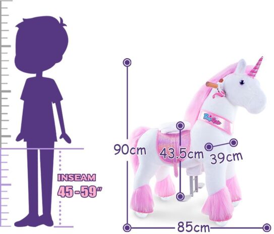 PonyCycle Ride On Μονόκερος Ροζ M-402 (Ux402) (3)