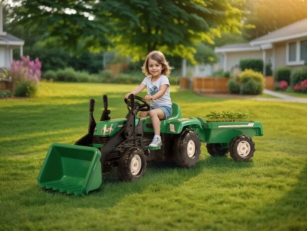 Dolu Εκσκαφέας With Trailer-Green (8048) (7)