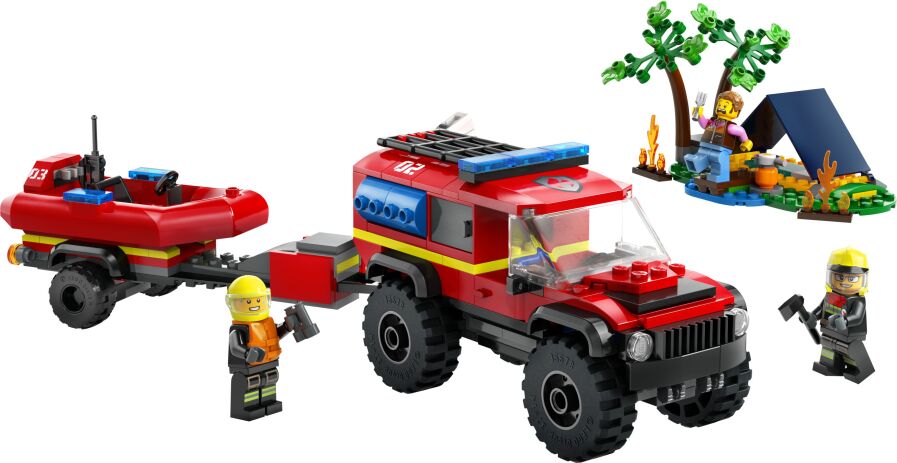 LEGO City 4X4 Fire Truck With Rescue Boat (60412) (1)