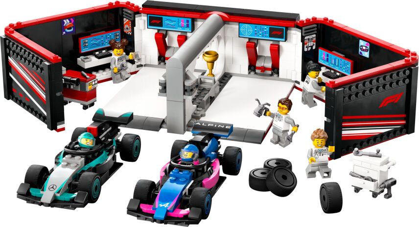 LEGO City F1 Garage & Mercedes-AMG & Alpine Cars (60444) (1)
