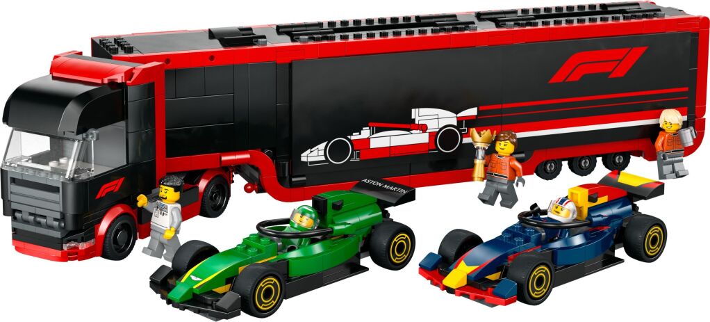 LEGO City F1 Truck With RB20 & AMR24 F1 Cars (60445) (1)