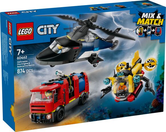 LEGO® City Helicopter, Fire Truck & Submarine Remix (60462) (0)