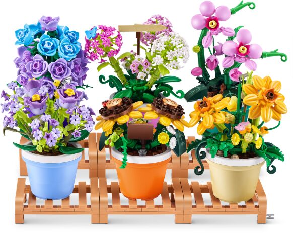 Zuru Max Premium Bricks Garden Pot Plants Series 1-6 Σχέδια-1Τμχ  (83183) (1)