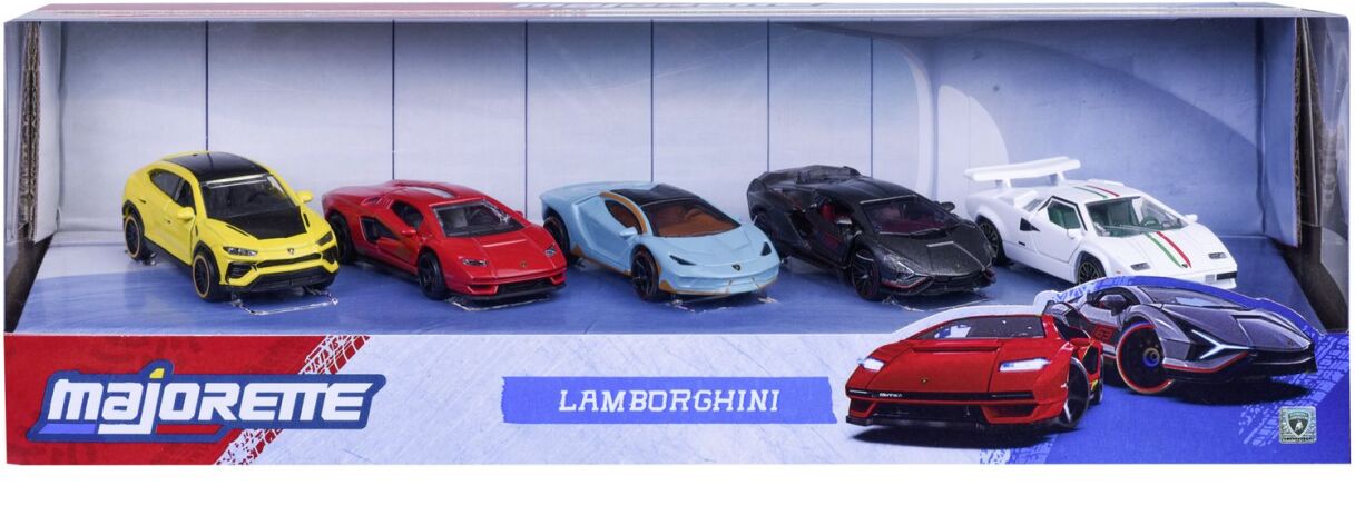 Majorette D/C Giftpack Lamborghini Σετ 5 Οχήματα 7.5cm (8502105001) (1)