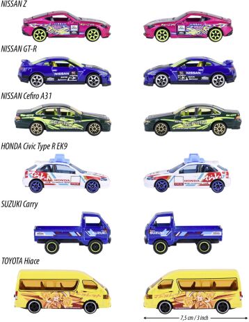 Majorette D/C Οχήματα Japan Deluxe 7.5cm-6 Σχέδια (212051030) (9)