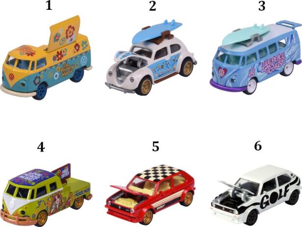 Majorette D/C Οχήματα VW Deluxe 7.5cm 1:64-6 Σχέδια (212055005) (1)