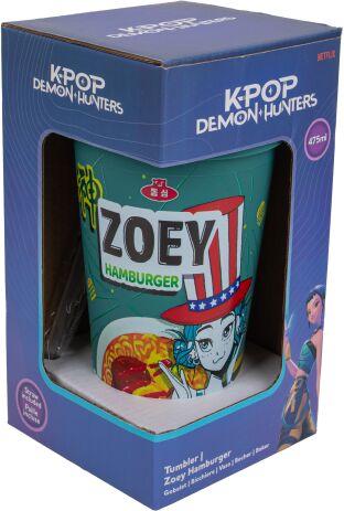 FBL K-Pop Demon Hunters Zoey:Hamburger Ποτήρι Με Καλαμάκι (CR4385) (1)