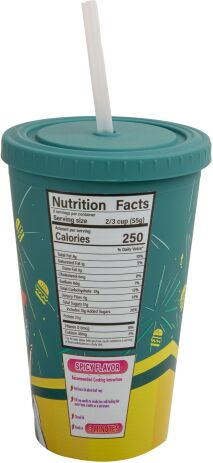 FBL K-Pop Demon Hunters Zoey:Hamburger Ποτήρι Με Καλαμάκι (CR4385) (2)