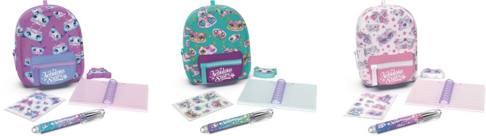 Nebulous Stars Mini Backpack Stationery Set-3 Σχέδια-1 Τμχ (11453) (1)