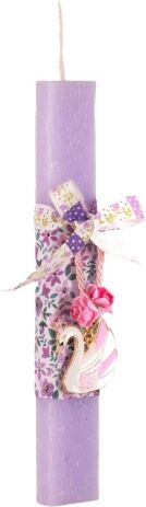 Λαμπάδα Πλακέ Κύκνος Με Μεταλλικό Σμάλτο (98.29.5120) (0)