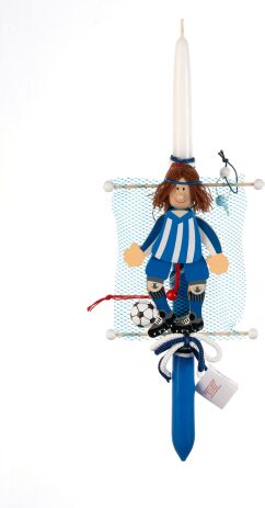 Λαμπάδα Ποδοσφαιριστής Ξύλινος-Μπλε (98.29.5133) (0)