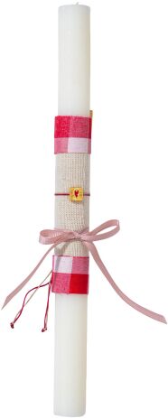 Λαμπάδα Βραχιόλι Επίχρυση Χάντρα Με Κόκκινη Καρδιά 1cm (ML26007) (0)