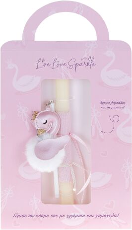 Λαμπάδα Κύκνος Με Στιλό Λευκό 10cm (ML26070) (0)