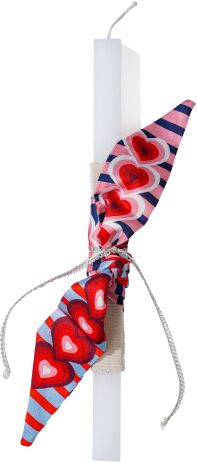 Λαμπάδα Μαντήλι Καρδούλες 90Χ5cm (ML26114) (0)