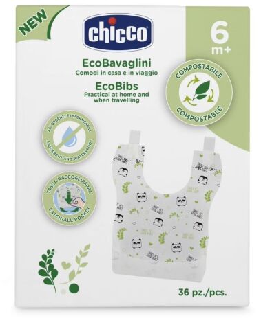 Chicco Τραχηλιά Μιας Χρήσης 35Τμχ Βιοδιασπώμενη (F03-10399-00) (0)