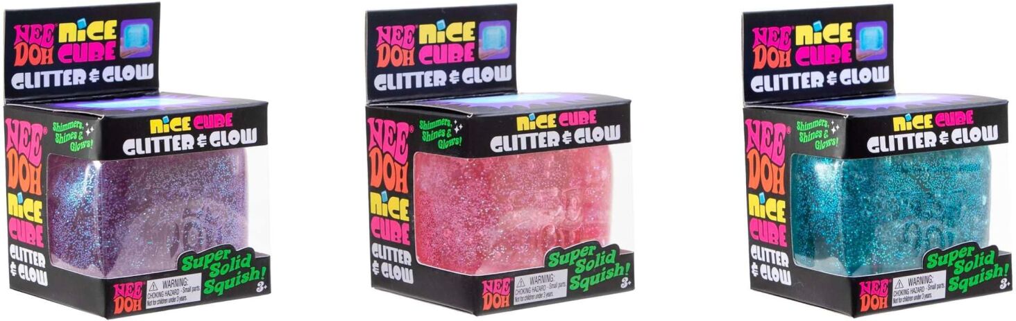 Nee Doh Μπάλα Cube Glitter & Glow-3 Σχέδια (15750815) (2)
