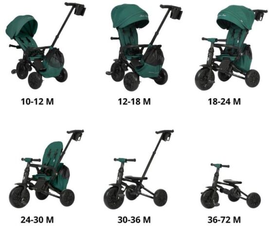 QPlay Τρίκυκλο Nova Max 6 in 1 Alpine Green (01-1212078-02) (1)