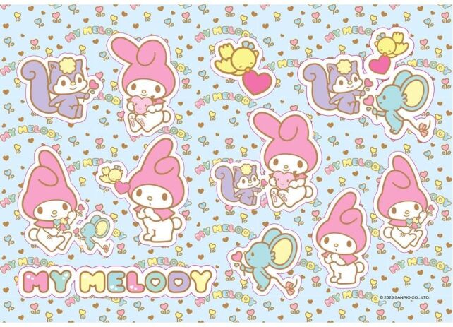 My Melody Μπλοκ Ζωγραφικής 23x33 40 Φύλλων Με Αυτοκόλλητα Στένσιλ-2 Σχέδια (000490141) (4)