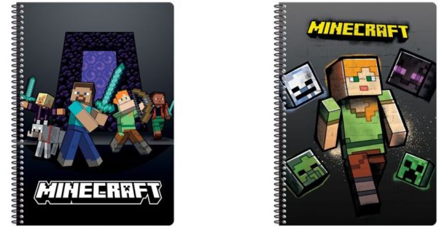 Minecraft 26 Τετράδιο Spiral 2 Θεμάτων 17x25-2 Σχέδια-1Τμχ (26802) (0)