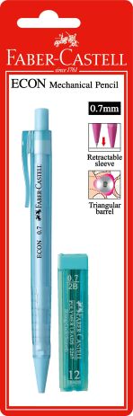 Faber Castell Μηχανικό Μολύβι Econ Σιέλ 0.7mm+Μύτες (12308289) (0)