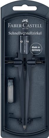 Faber Castell Διαβήτης Stream Με Ρύθμιση Μπλε Σκούρο/Ροζέ-2 Σχέδια (129174545) (2)