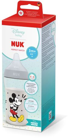 Nuk Μπιμπερό Πλαστικό Perfect Match PP 260ml Mickey Temperature Control (10216337) (1)