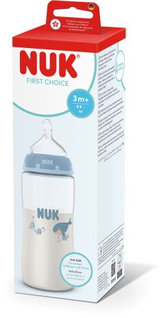 Nuk Μπιμπερό Πλαστικό First Choice Plus PP 300ml Whale Temperature Control (10216342) (0)