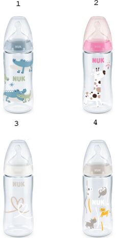 Nuk Μπιμπερό First Choice Plus PP 300ml Θ.Σ.M2-4 Σχέδια (10741940) (1)
