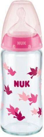 Nuk Μπιμπερό Γυάλινο First Choice Plus 240ml Θ.Σ.Μ1-3 Σχέδια (10745124) (2)