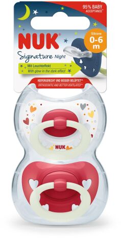 Nuk Πιπίλα Σ Μ1 Signature Night Με Θήκη 2Τμχ-2 Σχέδια (10175270) (0)