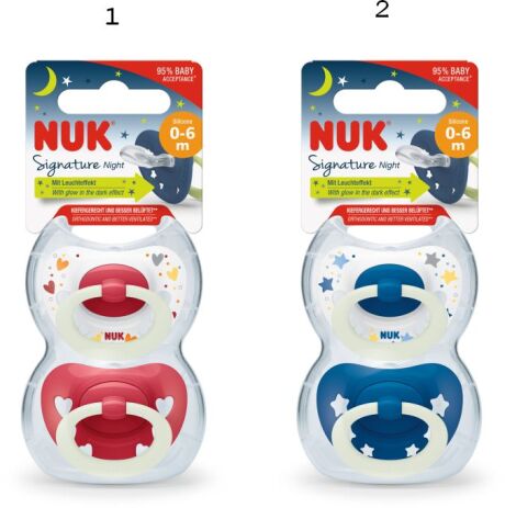 Nuk Πιπίλα Σ Μ1 Signature Night Με Θήκη 2Τμχ-2 Σχέδια (10175270) (1)