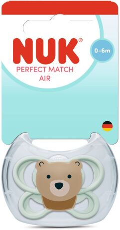 Nuk Πιπίλα Σ M1 Perfect Match Air Με Θήκη Bear (10175346) (0)