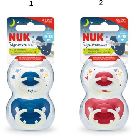 Nuk Πιπίλα Σ Μ2 Signature Night Με Θήκη 2Τμχ-2 Σχέδια (10176276) (1)