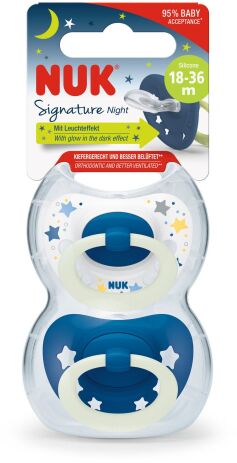 Nuk Πιπίλα Σ Μ3 Signature Night Με Θήκη 2Τμχ-2 Σχέδια (10177166) (0)