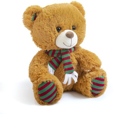 Λούτρινο Αρκουδάκι Με Κασκόλ 30cm-2 Σχέδια (2228) (0)