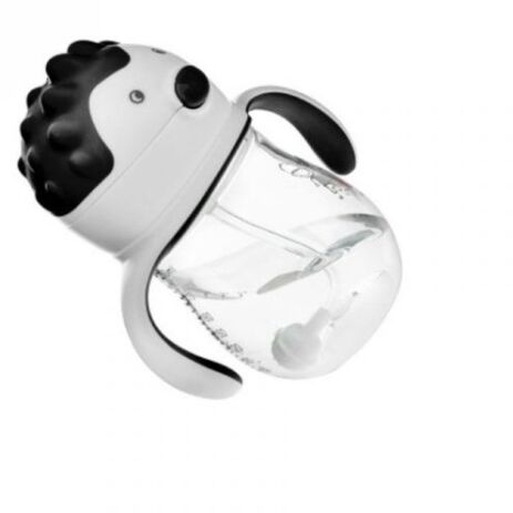 Akuku Εκπαιδευτικό Ποτηράκι Με Καλαμάκι & Βαρίδι 250ml 9M+ Μαύρο-Γκρι  (A0034) (3)