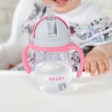Akuku Ποτηράκι Με Καλαμάκι & Βαρίδι Pink (A0676) (4)