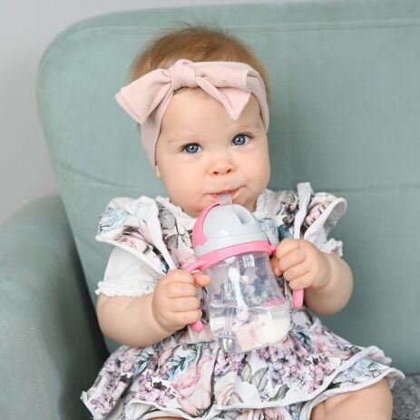 Akuku Ποτηράκι Με Καλαμάκι & Βαρίδι Pink (A0676) (5)