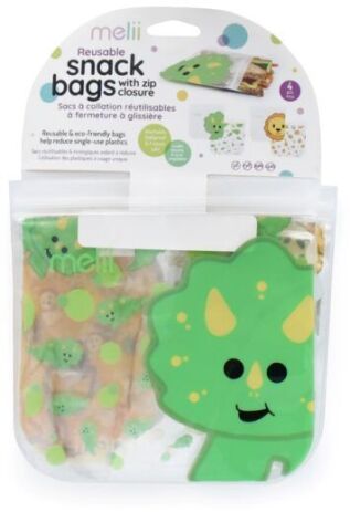 Melii Επαναχρησιμοποιούμενα Τσαντάκια Για Σνακ Dino & Lion 4Τμχ (MEL21220) (0)